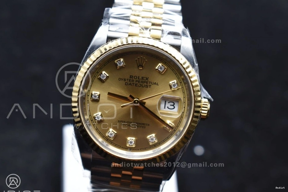 YG Best Steel SS YG 1:1 Clean 904L 126233 Jubilee Dial Diamonds VR3235 Edition DateJust 36 on Bracelet 0412